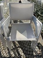 Witte tuinstoelen stof textyleen, Enlèvement, Utilisé, Empilable