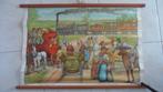Schoolplaat "De eerste spoorweg in België", Antiek en Kunst, Ophalen of Verzenden