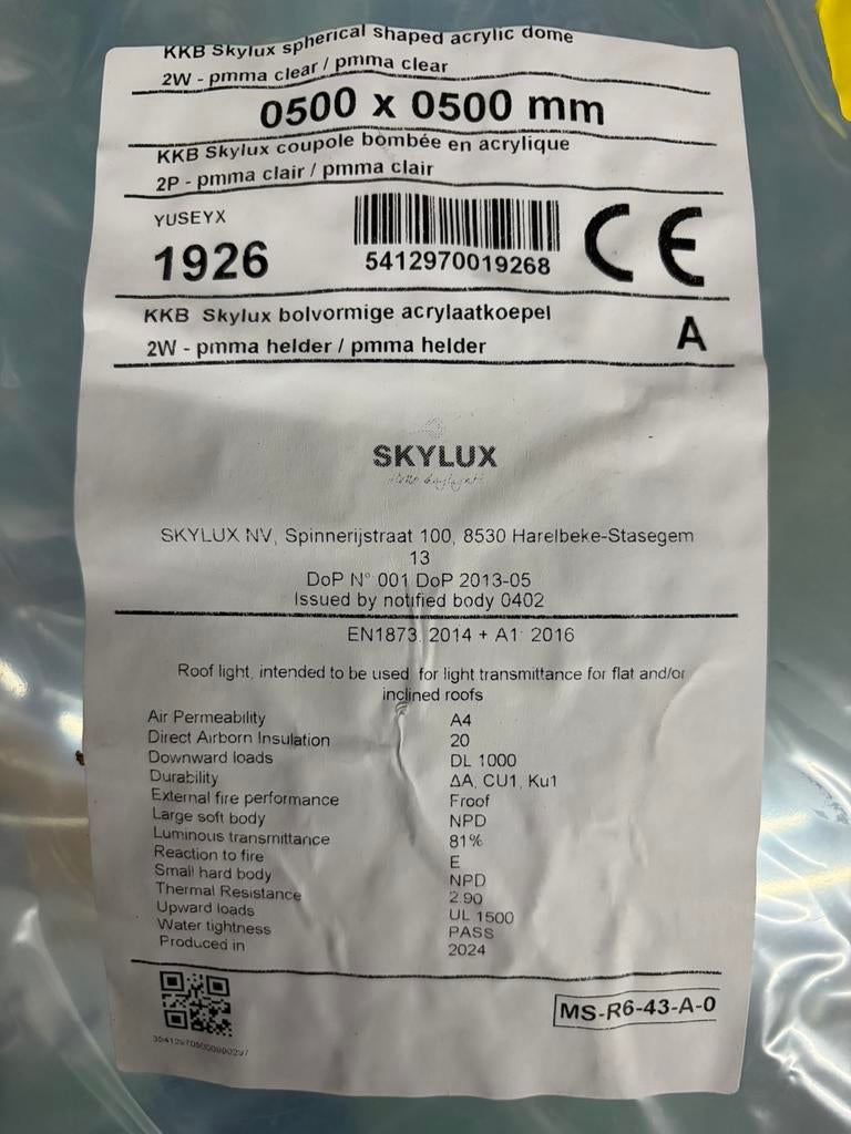 Dakkoepel (4 stuks), Bricolage & Construction, Tuiles & Revêtements de toit, Neuf, Autres couleurs, Synthétique, Enlèvement