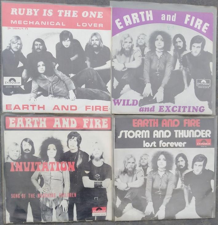 Earth & Fire - PAKKET!, CD & DVD, Vinyles Singles, Comme neuf, Single, Pop, 7 pouces, Enlèvement ou Envoi