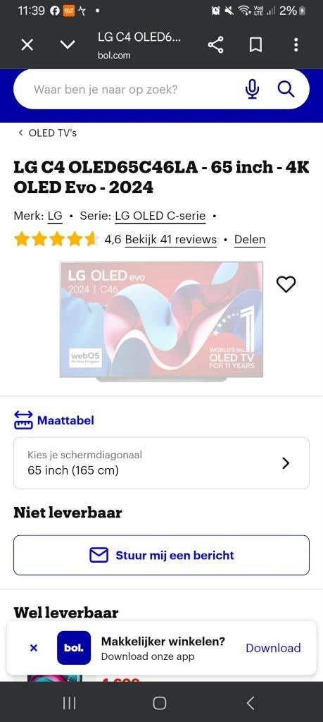 Tv LG Oled Ultra HD/4K, Ophalen, Zo goed als nieuw, 100 cm of meer, 4k (UHD)