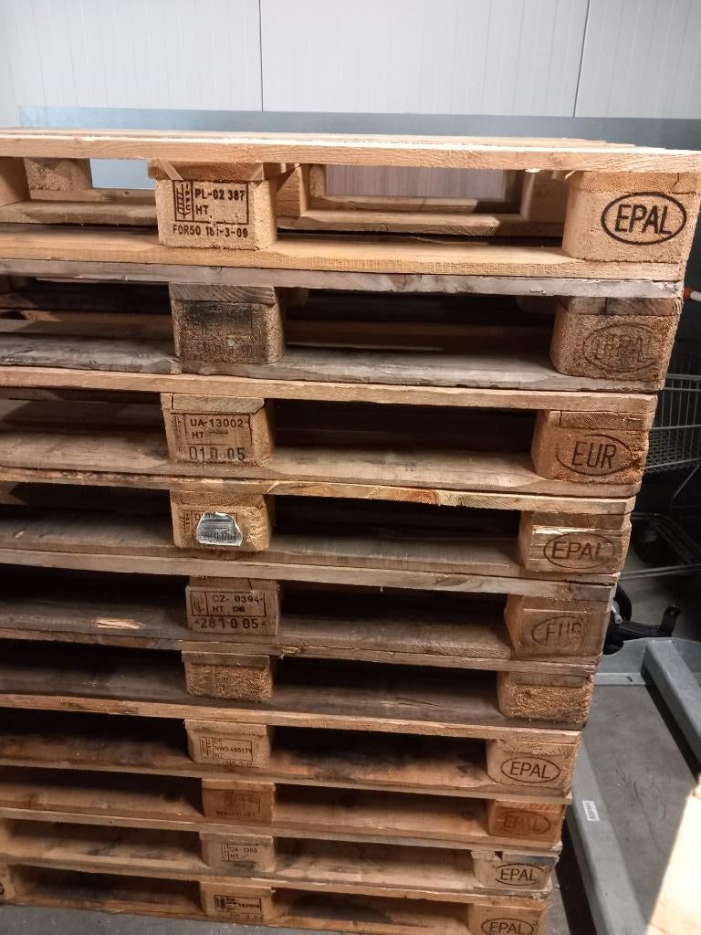 Euro paletten zeer goede staat, Doe-het-zelf en Bouw, Hout en Planken, Ophalen, Gebruikt