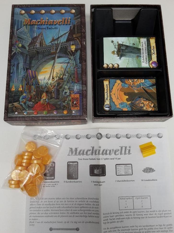Spel Machiavelli, 2-7 sp., 999, als nieuw, + 1 gratis promo, Hobby en Vrije tijd, Gezelschapsspellen | Bordspellen, Zo goed als nieuw