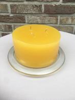 GROTE KAARS MET GLAZEN ONDERZET BORD, Enlèvement ou Envoi, Neuf, Autres couleurs, Bougie