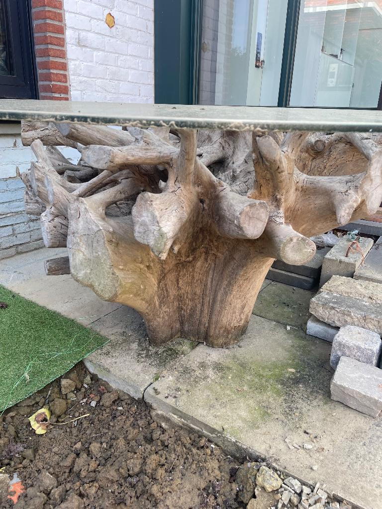 Table Stump, Jardin & Terrasse, Tables de jardin, Comme neuf, Rond, Bois, Enlèvement