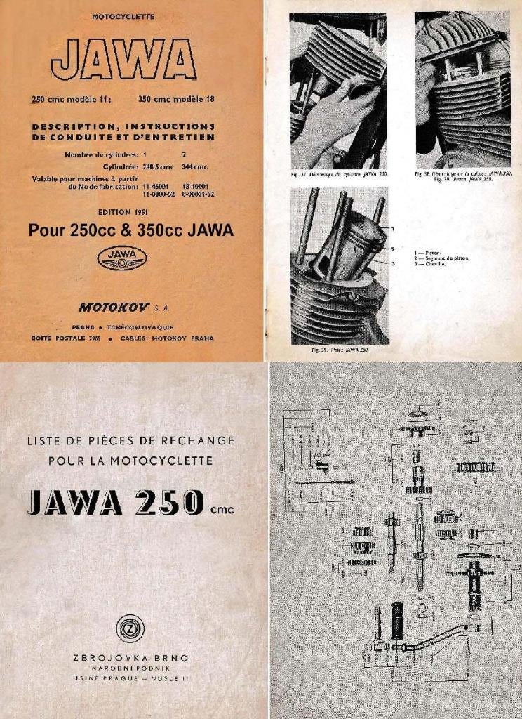RTM pour Motocyclettes  JAWA - CZ en Français., Enlèvement ou Envoi