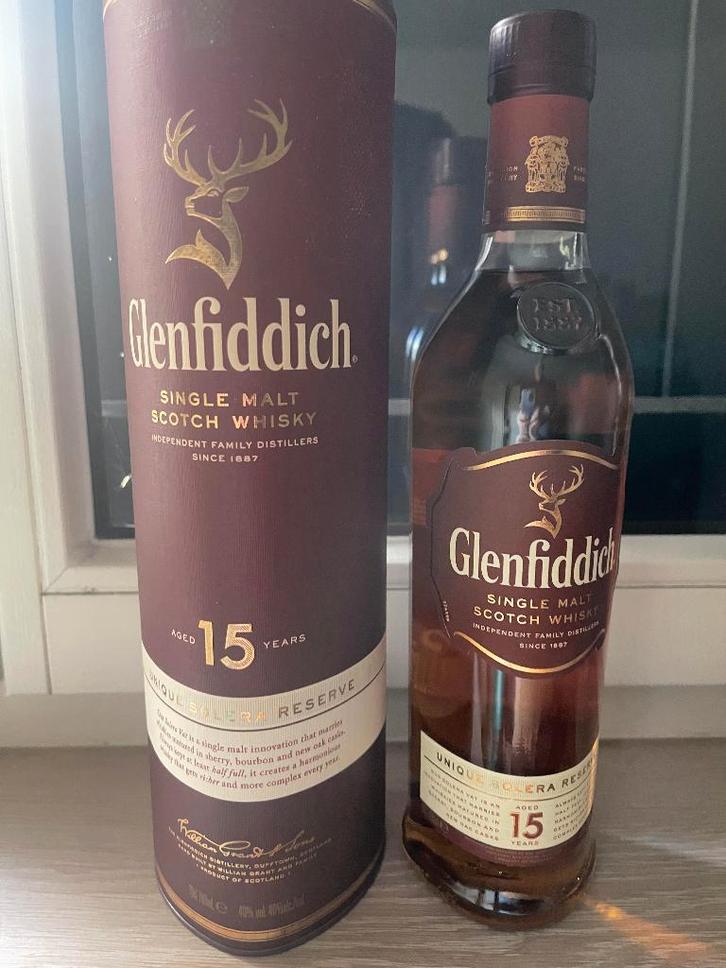 Glenfiddich 15 jaar – Solera Reserve, Verzamelen, Wijnen, Nieuw, Overige typen, Overige gebieden, Ophalen