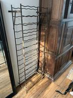 2 Vintage metalen wijnrek RIDEX – industrieel – ±150 cm hoog, Ophalen, Gebruikt, 25 flessen of meer, Metaal