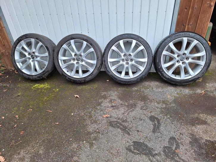 4 jantes alu pour Mazda 6, Auto-onderdelen, Banden en Velgen, Velg(en), Zomerbanden, 19 inch, 225 mm, Personenwagen, Gebruikt