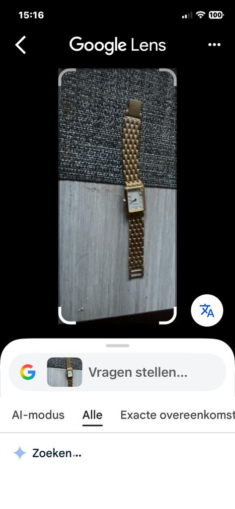Damens horloge, Ophalen, Gebruikt