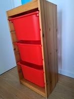 Ladenkast met rode bakken IKEA, Ophalen