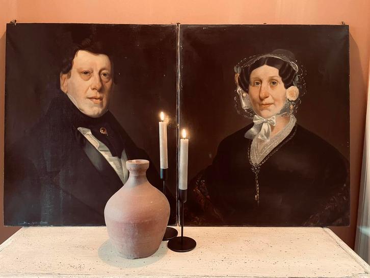 Prachtig portret schilderijen set in perfecte staat., Antiek en Kunst, Kunst | Schilderijen | Modern, Ophalen