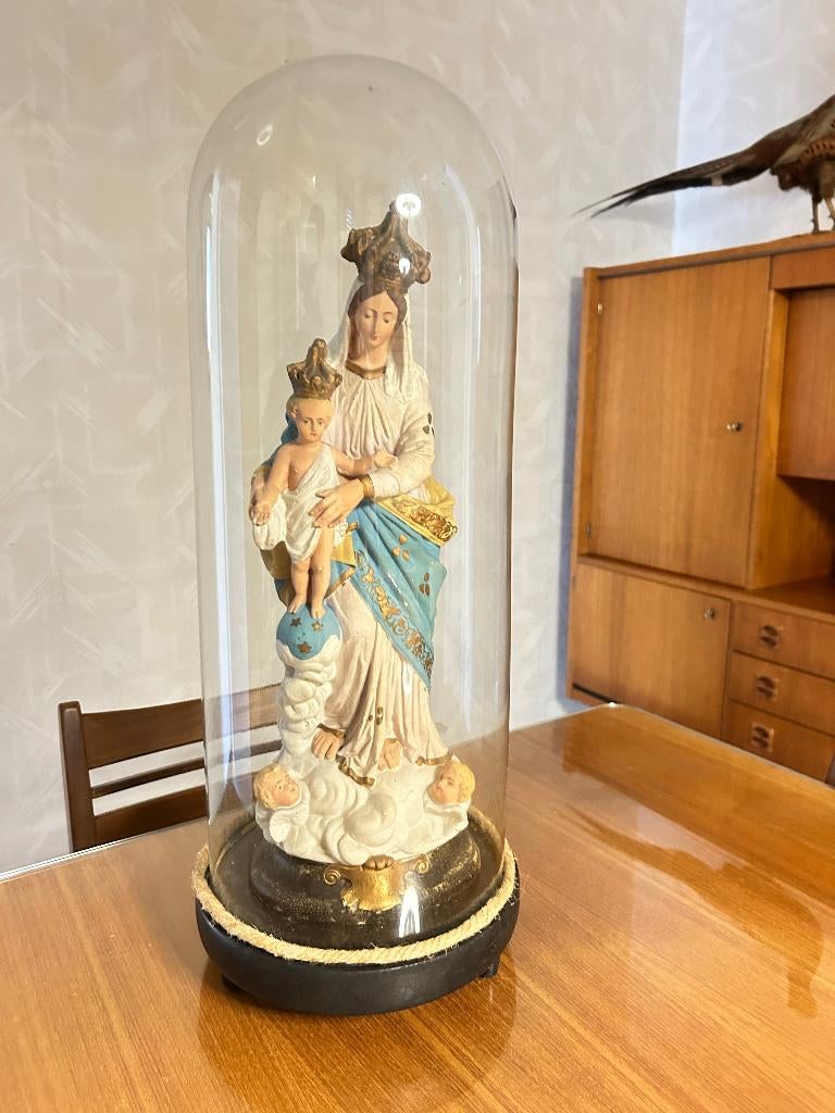 Globe met lievevrouwbeeld + extra globe, Antiek en Kunst, Antiek | Religieuze voorwerpen, Ophalen