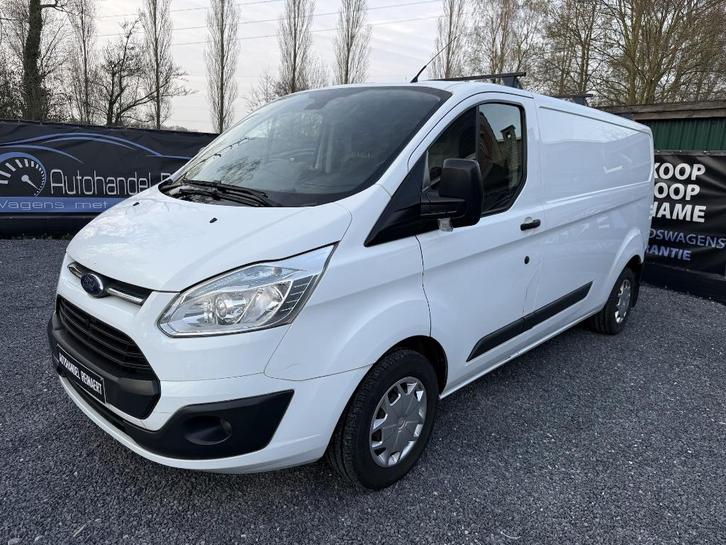 Ford Transit Custom, 2016, 195.000km, Ac, L2H1, Trekhaak, Auto's, Bestelwagens en Lichte vracht, Bedrijf, Airbags, Ford, Diesel
