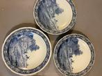 Drie borden delfts blauw, Antiek en Kunst, Ophalen