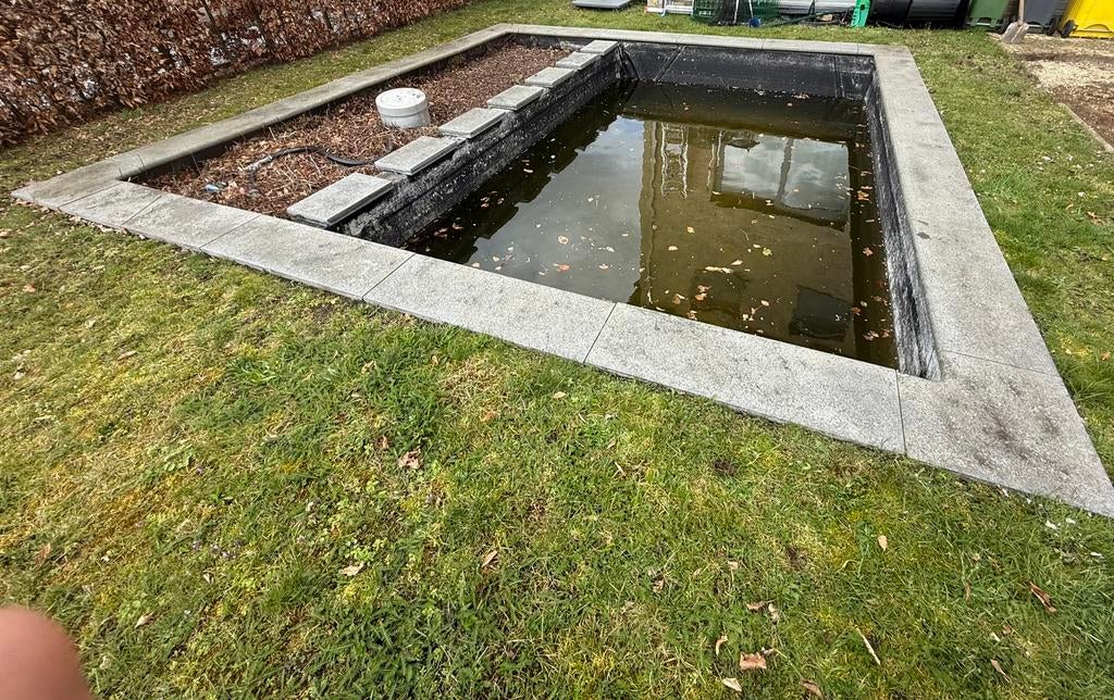 Boordstenen zwembad/zwemvijver recuperatie, Tuin en Terras, Vijvers, Ophalen, Zo goed als nieuw
