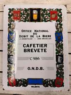 Plaque émaillée Office nationale débit de la bière., Collections, Enlèvement, Comme neuf