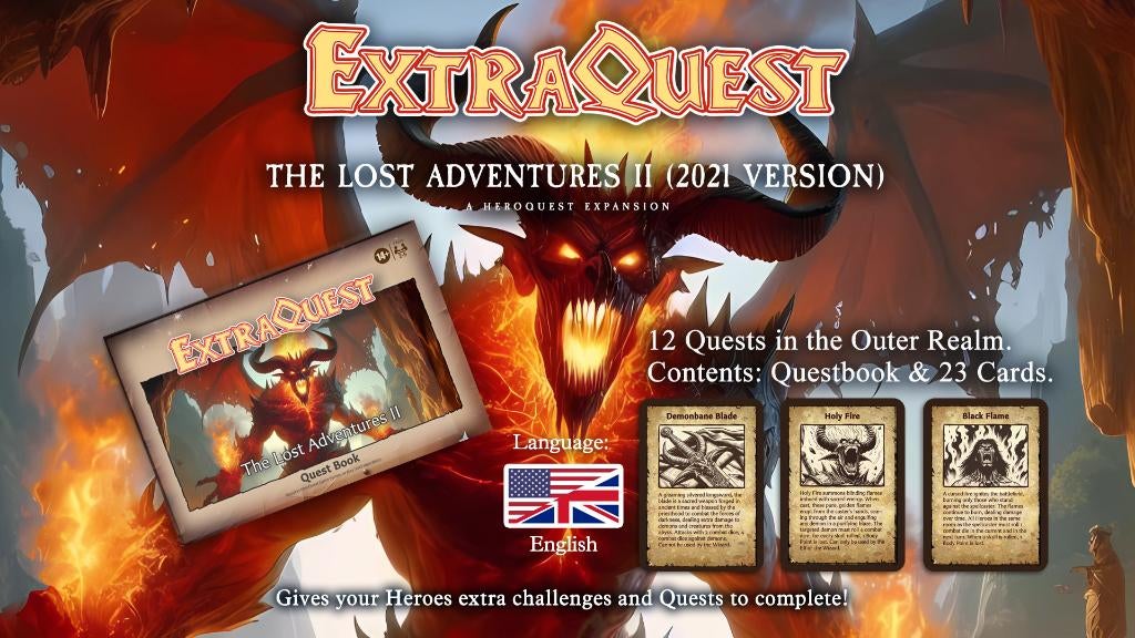 ExtraQuest The Lost Adventures II Engels Heroquest 2021, Hobby en Vrije tijd, Gezelschapsspellen | Bordspellen, Verzenden, Nieuw