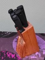 Messenblok Met 6 Messen, Ophalen, Gebruikt, Hout, Bestekset