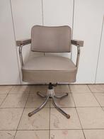 Originele Vintage bureaustoel verstelbaar, Ophalen, Gebruikt, Beige, Bureaustoel