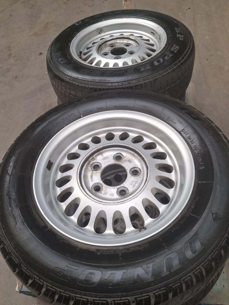 AMN4 Lot de 4 jantes + pneus DUNLOP 220/65 – 50€, Enlèvement ou Envoi, Utilisé, Pneu(s)