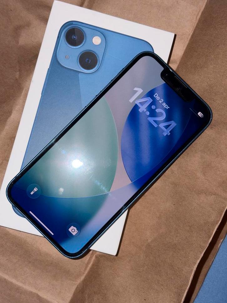 IPhone 13 Mini Bleu 128GB, Telecommunicatie, Mobiele telefoons | Apple iPhone, Zo goed als nieuw, 128 GB, Zonder abonnement, Zonder simlock