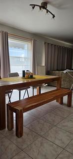 2x Massief Acacia Houten Bank, Enlèvement, Comme neuf, Bois