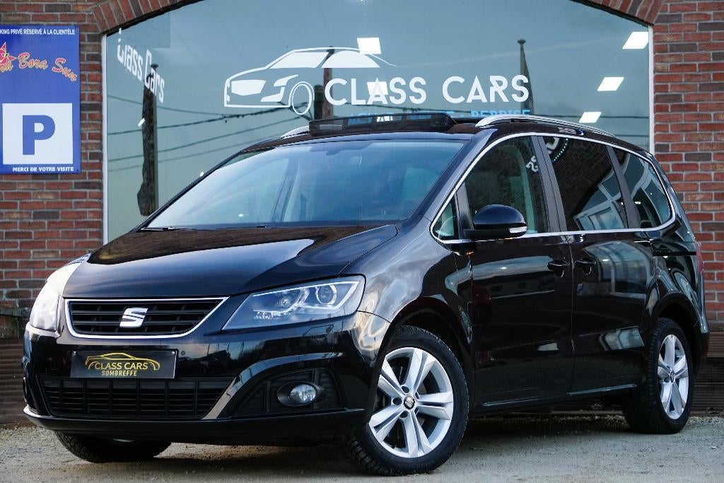 SEAT Alhambra 2.0 TDi 7-ZITS DSG PANO DISTRONIC CAMERA, Auto's, Seat, Automaat, Monovolume, 4 cilinders, Alcantara