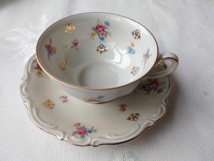Brokant koffieservies - Mitterteich Bavaria - Vintage - 12 p, Antiek en Kunst, Antiek | Servies compleet, Ophalen