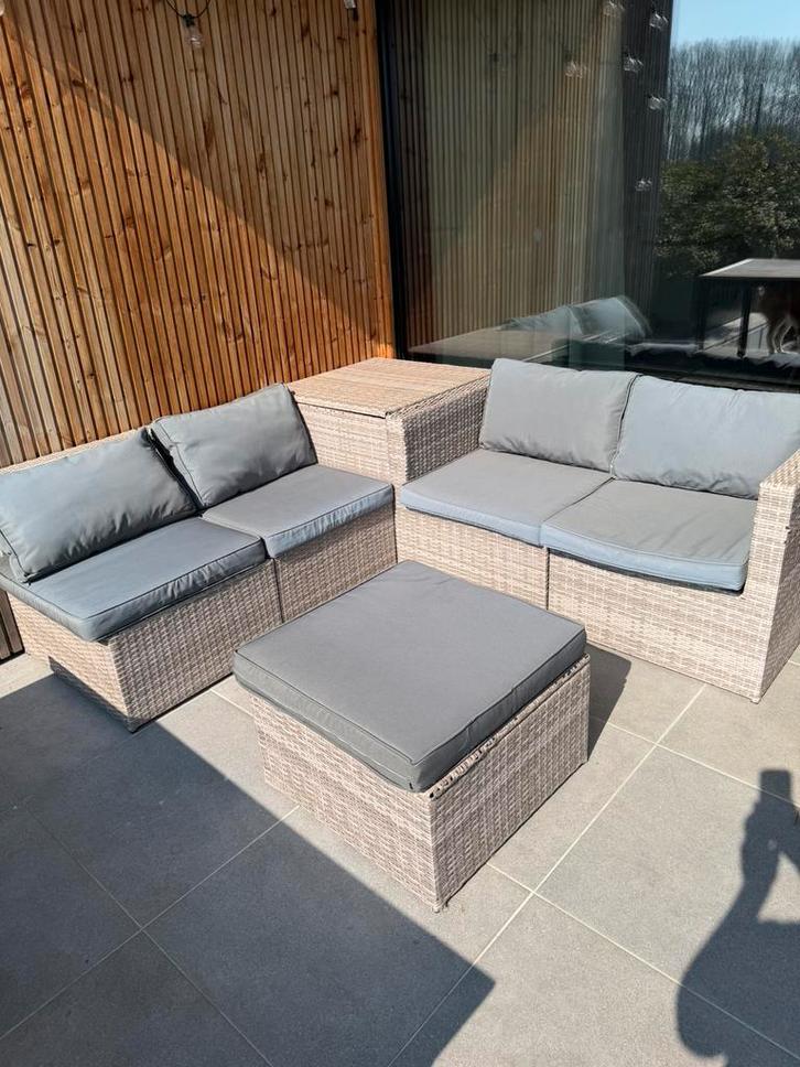 Tuin loungeset, Tuin en Terras, Tuinsets en Loungesets, Gebruikt, Loungeset, 4 zitplaatsen, Ophalen