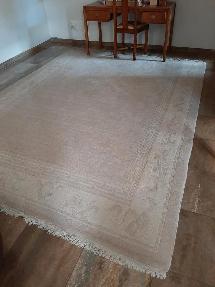 Nepalees wollen tapijt, Maison & Meubles, Ameublement | Revêtements de sol, Tapis, Beige, Enlèvement