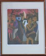 ROB DELANGE / SLIPPERS / KLEURLITHO / 69x56cm / KADER / SIG, Ophalen of Verzenden