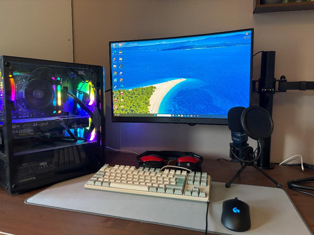 PC Gamer Ryzen 5 / RX6600 / 16Go / MSI 144Hz / Logitech, Computers en Software, Desktop Pc's, Zo goed als nieuw, 3 tot 4 Ghz, SSD