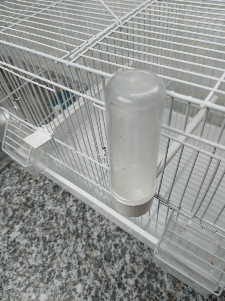 Cova draadkooi wit, Animaux & Accessoires, Oiseaux | Cages & Volières, Enlèvement, Comme neuf, Métal, Cage d'élevage