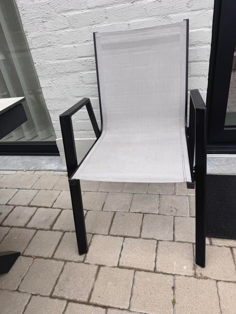 tuinstoelen set, Tuin en Terras, Tuinstoelen, Zo goed als nieuw, Aluminium, Stapelbaar, Ophalen
