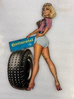 Continental oude reclame Pin-Up !, Verzamelen, Ophalen of Verzenden, Gebruikt, Reclamebord