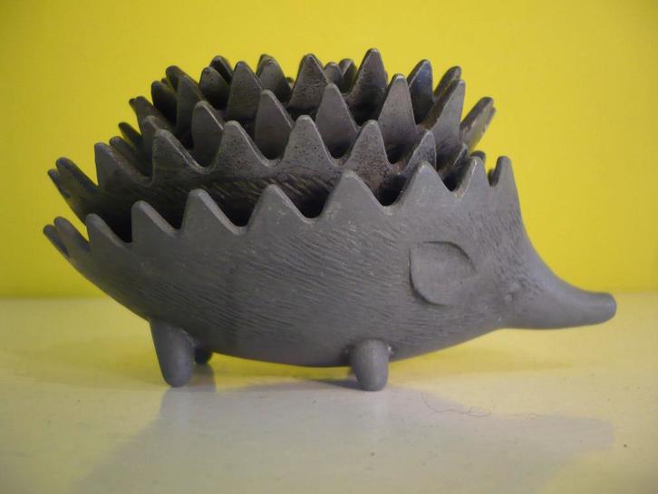 Vintage stapelbare egel asbak Walter Bosse ( stijl? ), Antiek en Kunst, Curiosa en Brocante, Ophalen of Verzenden