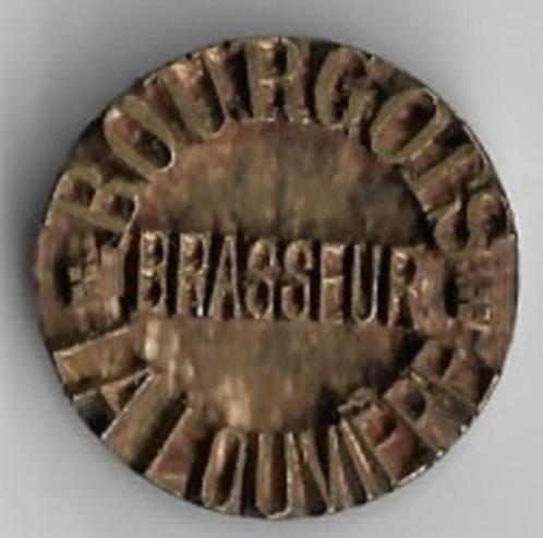 Unieke oude stempel BRASSEUR BOURGOIS   *LA LOUVIERE*, Verzamelen, Biermerken, Ophalen of Verzenden