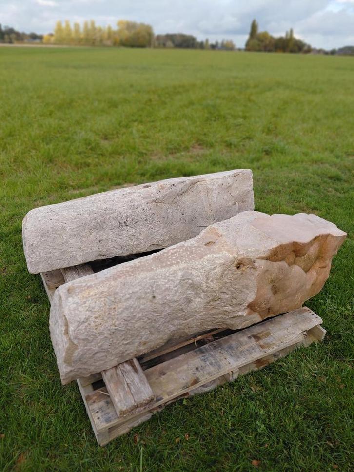 antiek koppel zware hardstenen schampstenen, Maison & Meubles, Accessoires pour la Maison | Colonnes & Piliers, Utilisé, Enlèvement