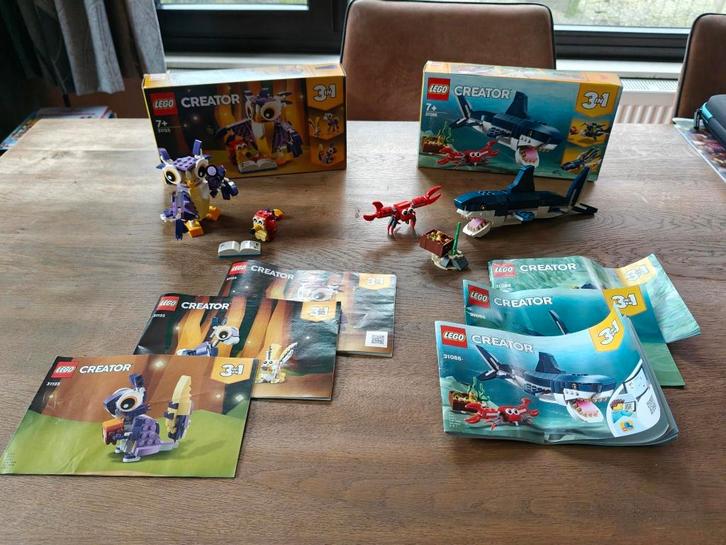 2 X LEGO Creator 3-in-1 31125 en 31088 100% compleet, Kinderen en Baby's, Speelgoed | Duplo en Lego, Zo goed als nieuw, Lego, Complete set