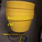 Lot 3 pots avec soucoupe couleur ocre Elho, Tuin en Terras, Ophalen