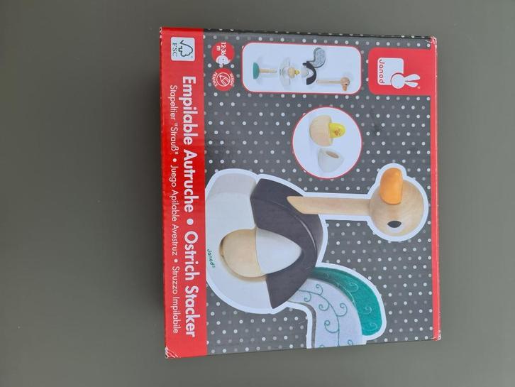 Janod vogel bouwblokken, houten speelgoed, Kinderen en Baby's, Speelgoed | Educatief en Creatief, Zo goed als nieuw, Ophalen of Verzenden