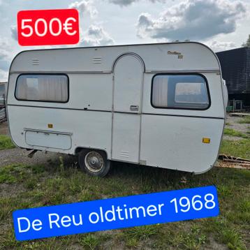 Caravan De Reu 1968 foodtruck pipowagen werfkeet kippenhok  beschikbaar voor biedingen