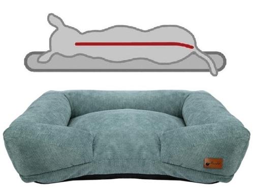 Orthopedische Hondenmand Tacoma L Petrol 125x85cm, Dieren en Toebehoren, Hondenmanden, Nieuw, Stof, Ophalen