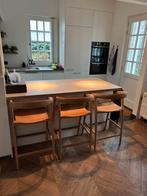 3 barkrukken in Teak hout, Ophalen, Nieuw, Hout