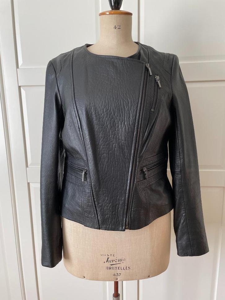 Leren Jasje "Autograph" Marks & Spencer : Zwart - 42, Kleding | Dames, Jasjes, Kostuums en Pakken, Zo goed als nieuw, Jasje, Maat 42/44 (L)