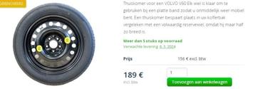 Thuiskomer / Reservewiel voor Volvo S/V60 