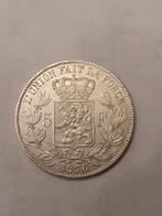 5 frank 1876 zilverstuk leopold 2 in prachtige staat, Postzegels en Munten, Ophalen of Verzenden, Losse munt