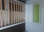 Eenpersoonsbed ikea met bedwand en lattenbodem, Ophalen, 90 cm, Eenpersoons, Wit