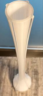 Long vase en verre blanc neuf, Enlèvement, Blanc, Verre